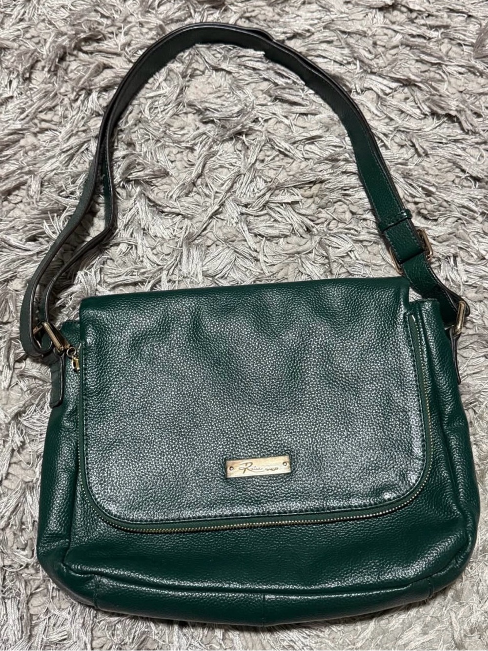 Raisa by Heys Genuine Leather Crossbody Bag - Emerald Green